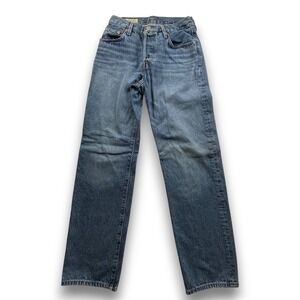 Levis Premium 501 Original Straight Leg Jeans Med Wash Blue W25 L30 A1959-0033